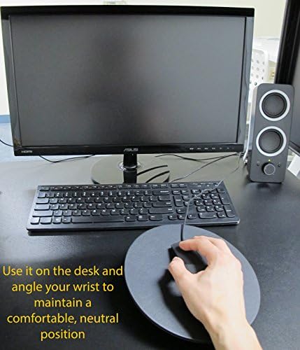 MOJO Beanbag Ergonomic Mousepad - Comfortable Mouse Pad for Sofa, Bed, Lap, Couch, and Anywhere Else (Black Leather)