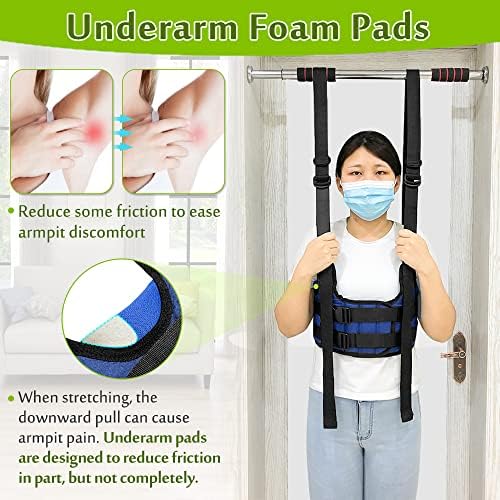 Back Stretcher Harness for Spinal Decompression, Lumbar Traction Belt & Inversion Table Alternative, Back Realignment Device for Herniated Disc Pain Relief – Large (42–50” Chest)