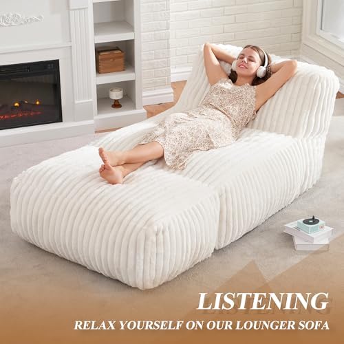 Hobestluk Large Bean Bag Chairs Sofa for Adults Giant BeanBag Couch Lounger
