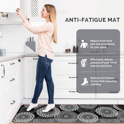 Kitchen Mat Water-Resistant Kitchen Rugs Cushioned Anti-Fatigue Floor Mat