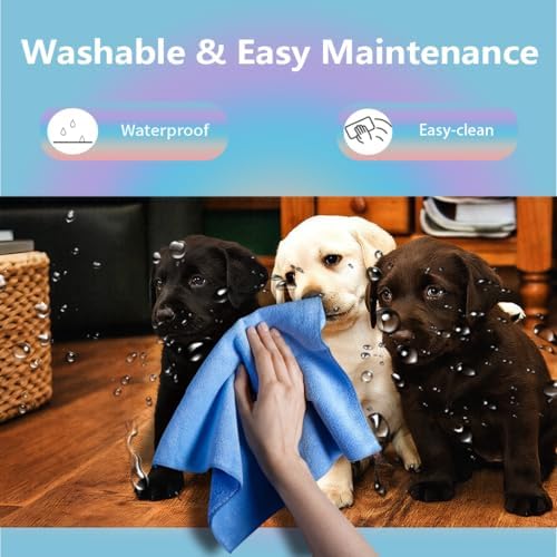 Cute Labrador Puppies Large Mouse Pad, Black White Brown Dogs Desk Mat