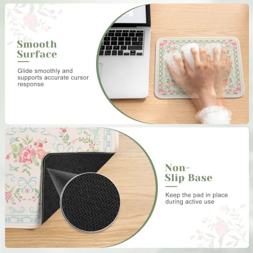 HAOCOO Green Coquette Mousepad, 9.45" x 7.87" Desktop Cozy Accessories