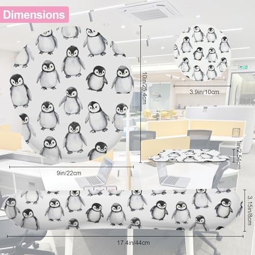 Funny Cute Penguin Mouse Pad with Wrist Rest Set, 3-in-1 Wrist Support Mousepad Set, Gaming Mat Pad with Anti-Skid Base,Ergonomic Memory Foam Mouse Pad Set for Women, Office, Typing, Gaming