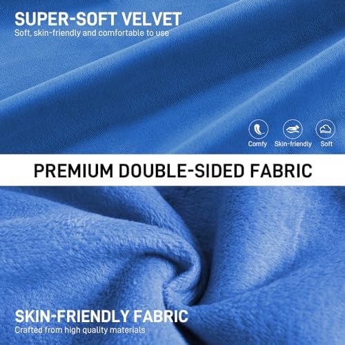 Microwavable Heat Pad for Neck and Shoulders, Warm Compress Wrap, Blue