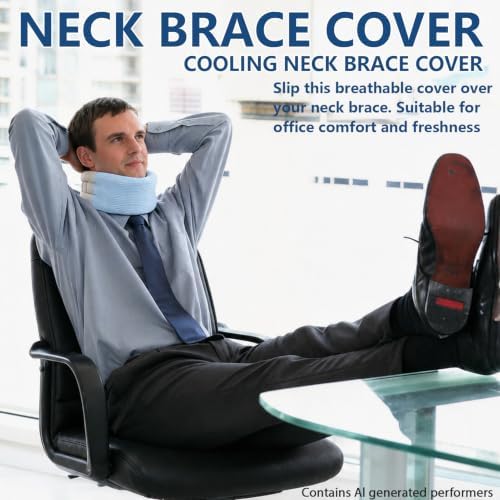 4 Pcs Breathable Neck Brace Covers, Cervical Support Sleeves, Unisex