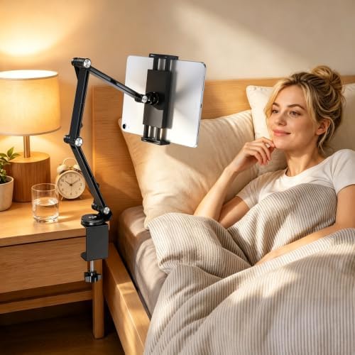 CreaDream Tablet Stand Holder, Aluminum Extendable iPad Arm Mount for Desk