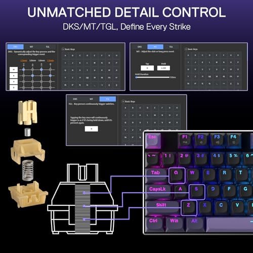 Redragon K556 104-Key Wired RGB Hall-Effect Rapid Trigger Gaming Keyboard