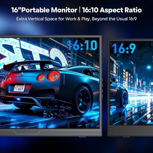 Dopesplay 16" 120Hz Portable Gaming Monitor with Adjustable Stand, 1200P