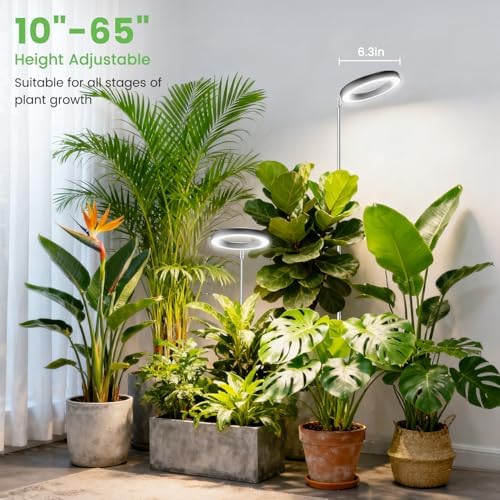 Aokrean 6.3in Grow Light, Full Spectrum Plant Light for Indoor Plants 5V/3A