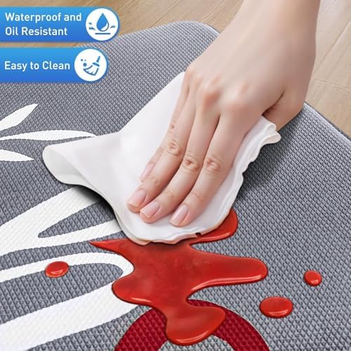 HappyTrends Kitchen Mat for Floor, 2PCS Anti-Fatigue Kitchen Rugs