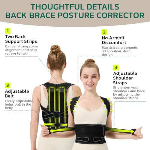 AOFIT Back Brace Posture Corrector for Women, Upgraded Upper Back Support
