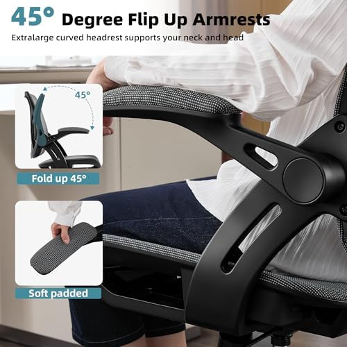 Ergonomic Office Chair, Computer Desk Chair with Lumbar,Grey