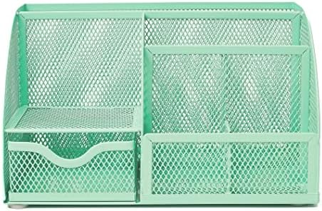 Annova Mesh Desk Organizer Office with 7 Compartments + Drawer/Desk Tidy Candy/Pen Holder/Multifunctional Organizer (Green23)