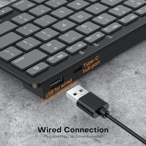 OMOTON Wired Keyboard and Mouse Combo for Mac(MacOS 11.3+),Easy Plug & Play