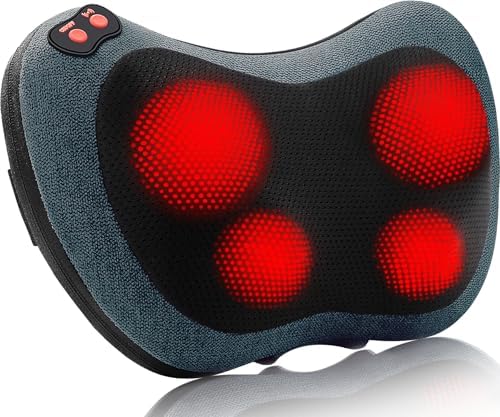 Papillon Back Massager with Heat,Shiatsu Pillow for Body Pain Relief Blue