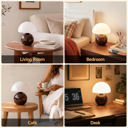 Dawnwake Mushroom Lamp Table Lamp for Bedroom-Small Desk Table Lamps,Coffee