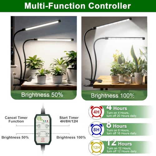 GooingTop Grow Light,6000K Full Spectrum Indoor Plant Growing Lamp