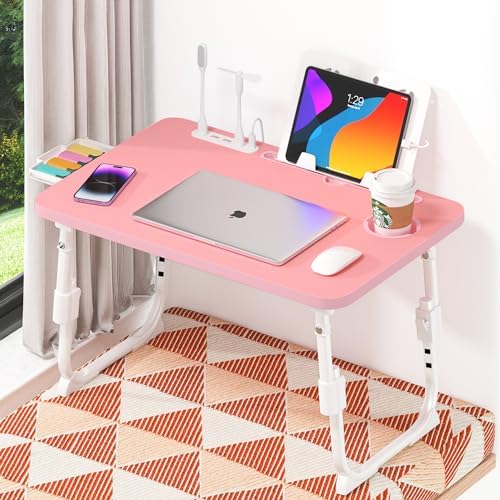 Lap Desk for Bed Adjustable Height with USB Port 23.6" x15.7" Desktop