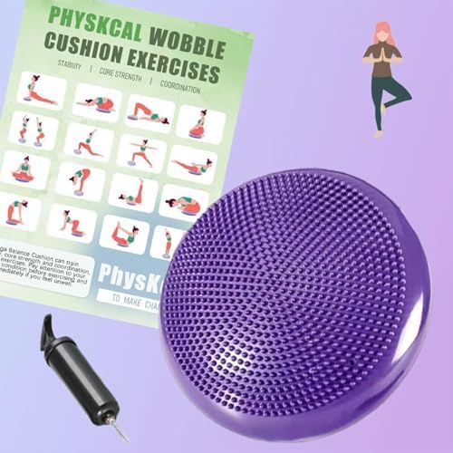 Wobble Cushion Stability Core Trainer Air Balance Ball Balance Disc for Adults, Sensory Balance Pad Seat Kids, Flexible Seating for All Age Balance Disc