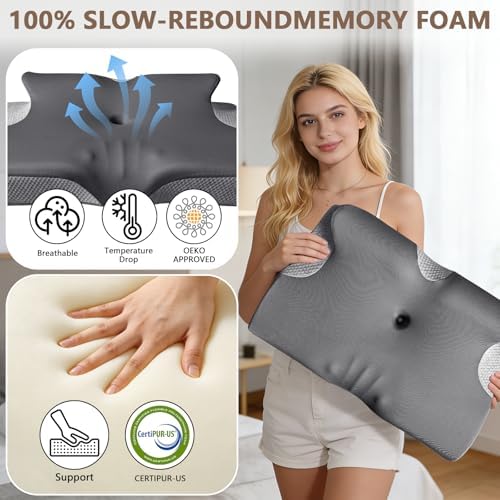 Ergo Pillow for Sleep Apnea, Neck Pain, and Snoring Relief