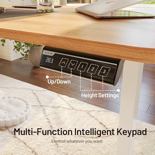 Monomi Electric Standing Desk 55”x24”, Height Adjustable Desk with Wheels