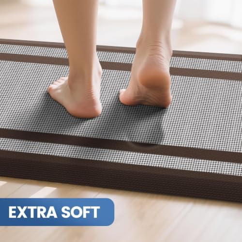 2PCS Kitchen Rugs Cushioned Anti-Fatigue Kitchen Mats Comfort Standing Mat