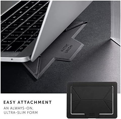 Native Union Rise Laptop Stand – Ultra-Slim Portable Folding Laptop Stand – Ergonomic & Optimized Viewing Angle – for All Laptops 13-16"