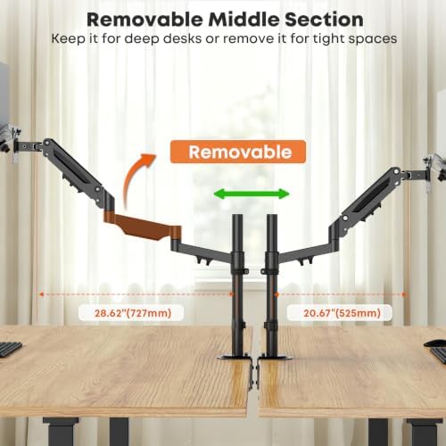 PUTORSEN Laptop Desk Mount for Max 18'' Laptop & 17-32'' Monitor