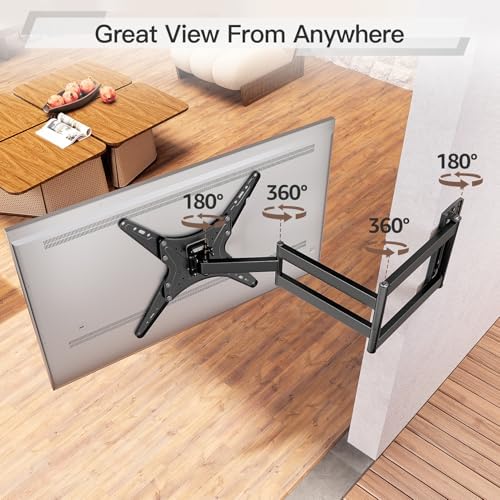 ELIVED Outdoor Long Arm TV Mount for 26-65" TVs, 37.4in Extension