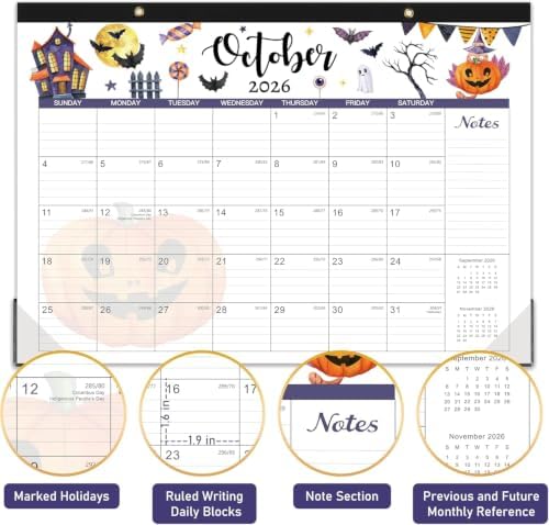 2027 Desk Calendar, Desk/Wall Calendar 2027, 17" x 12"