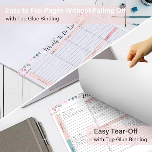 TREES Weekly To-Do List Notepad, 52-Week Desk Planner Organizer, 8.5" x 11"