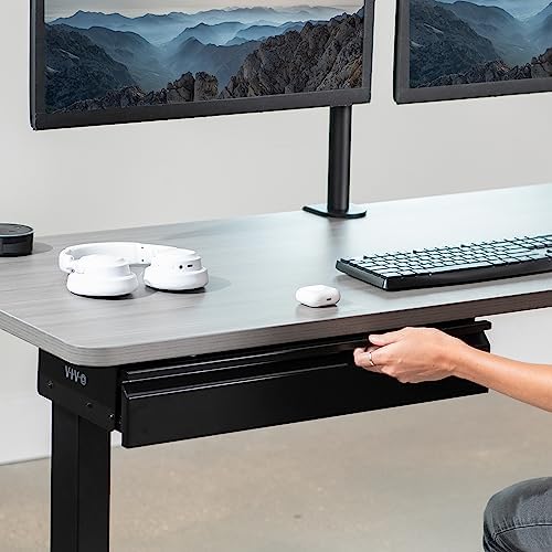 VIVO Black 22 x 9 inch Under Desk Slide Out Drawer, DESK-AC03A-22B