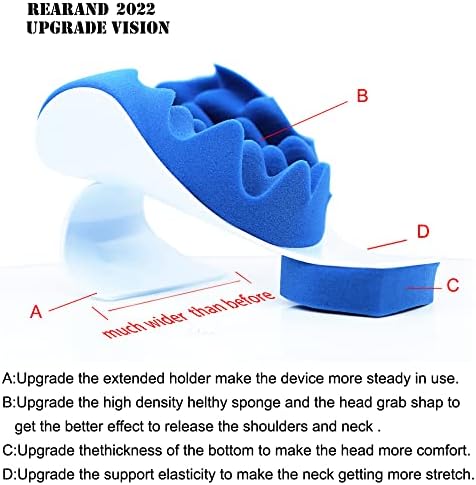 REARAND® Neck and Shoulder Relaxer - Ergonomic Neck Stretcher for Pain Relief, Chiropractic Pillow for Hump Spine Alignment, TMJ Muscle Relaxation, Tension Headache Relief, and Insomnia Relief