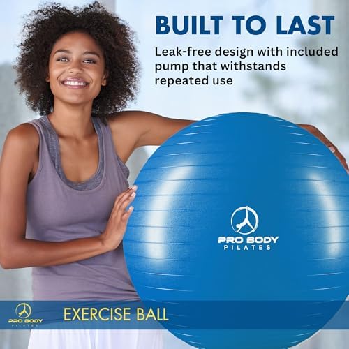 ProBody Pilates Yoga Ball - Gym Grade Exercise Ball