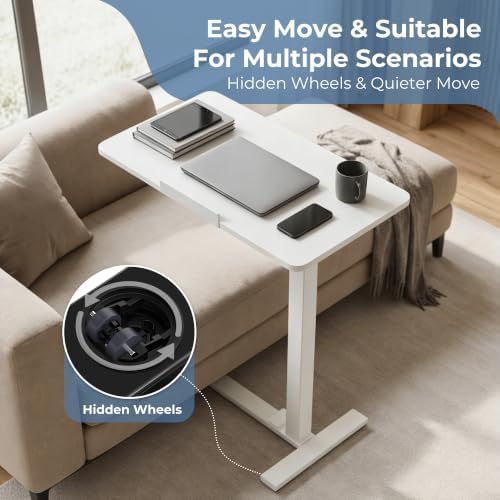 DUMOS Adjustable Rolling Desk, Standing Desks, Overbed Table