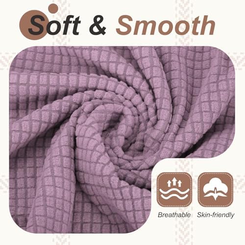 PATIKIL 1 Set Office Chair Cover, Desk Chair Cover Stretchable Universal Computer Seat Slipcover Large with Armrest Covers Zipper for Rolling Office Chairs Home Desk Seat, Purple
