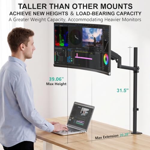 WALI Extra Tall Monitor Mount for 13-40 inch Computer Screens, up to 22 lbs