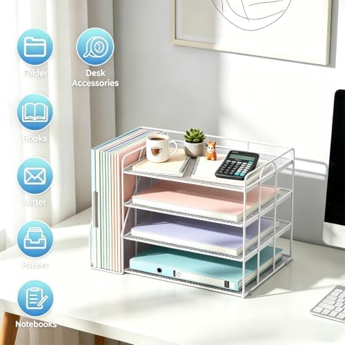 gianotter 4-Tier Paper Organizer With Magazine Holder