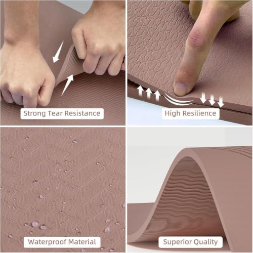 PAIDU Extra Large Yoga Mat, 72"x36" 10MM Thick POE Non Slip Exercise Mat