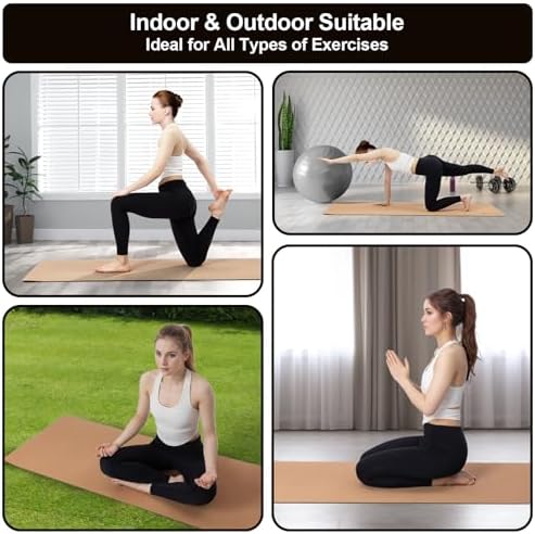 StrongTek Foam Balance Pad & Cork Yoga Mat Set – Non-Slip Stability Pad and Eco-Friendly Yoga Mat for Exercise, Pilates, Physical Therapy & Home Fitness