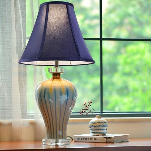 GO&SO Blue Bell Lamp Shade, 6" Top x 13" Bottom x 9.8" High