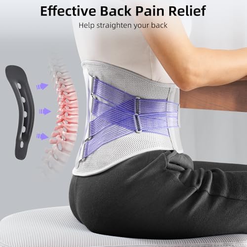 FREETOO Lower Back Brace For Women For Pain, Lumbar Back Support Brace