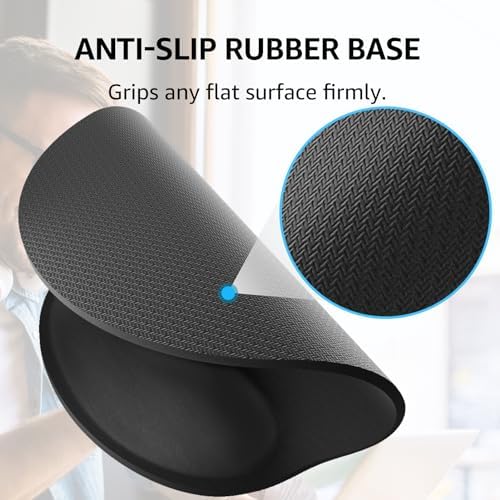 KTRIO Keyboard Wrist Rest & Mouse Pad with Wrist Rest, Black