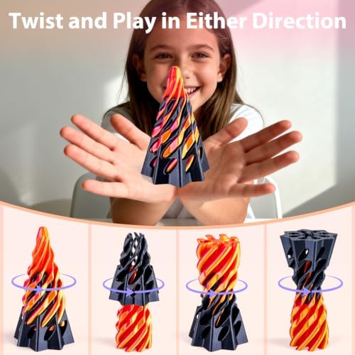 8-Pack Impossible Cone Fidget Toys, 3D Printed Passthrough Set