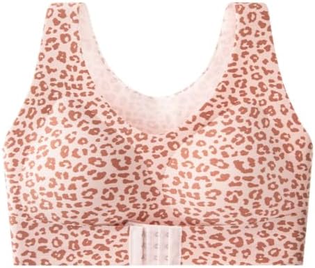 Posture Support Bras for Older Women Front Closure Crossback Wireless Bra Full Coverage Posture Correcting Bralette