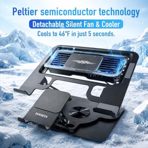Laptop Cooling Pad with Detachable Fan & Cooler (USB A-C Port)