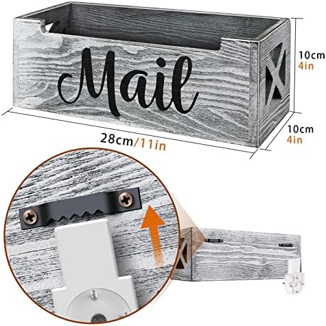 Wooden Mail Organizer Countertop
