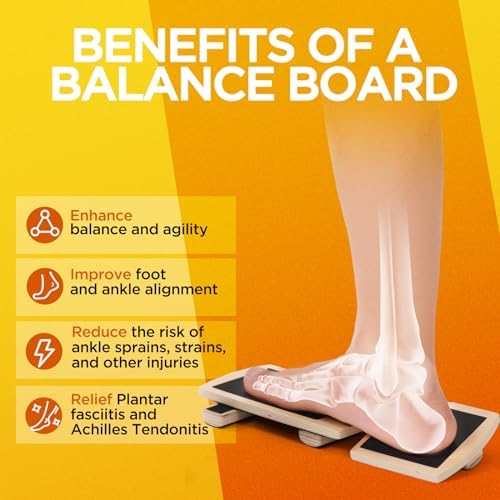 Ankle Balance Board Foot Strengthener Trainer for Sprained Ankle, Stability Exercises, Physical Therapy, Plantar Fasciitis Relief, Posture Correction, Balance Training