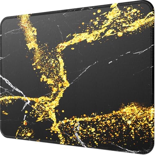 MROCO Essential Office & Gaming Mouse Pad, 8.5 x 11 Inch, Black Gold