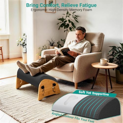YEASHEIN Adjustable Office Foot Rest Under Desk at Work with 8 Positions